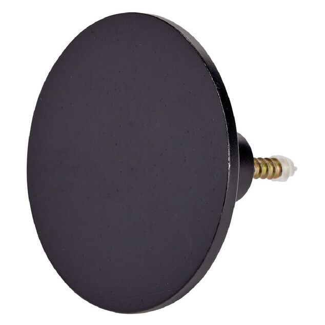 Pat&egrave;re murale ronde noir polyr&eacute;sine &Oslash;8cm