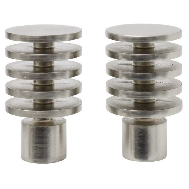 Embout tringle &agrave; rideau &Oslash;20mm aluminium bross&eacute; x2 forme cylindrique