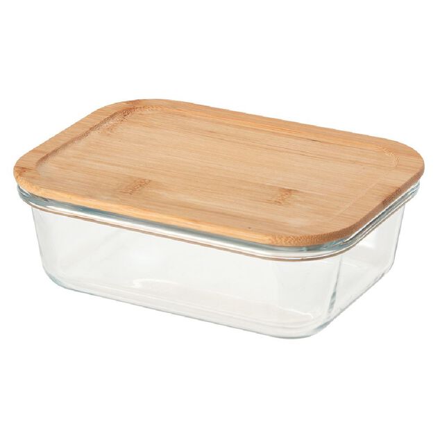 Bo&icirc;te en verre et bambou 1 L