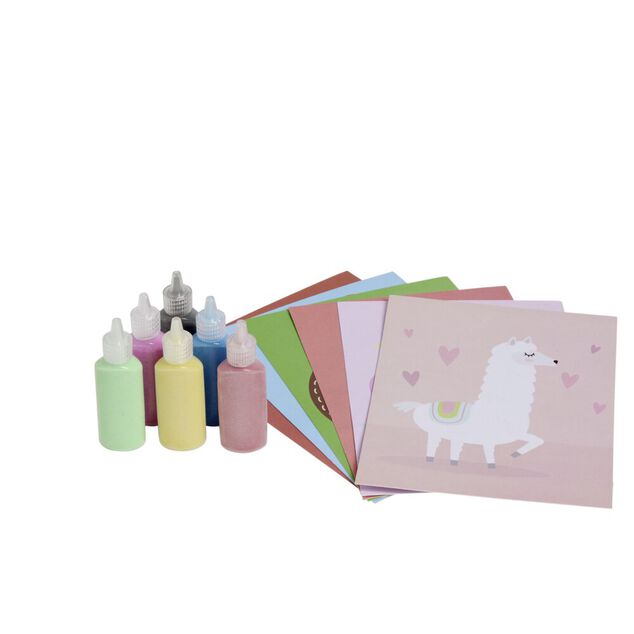 Activit&eacute; carte &agrave; sable color&eacute; x6