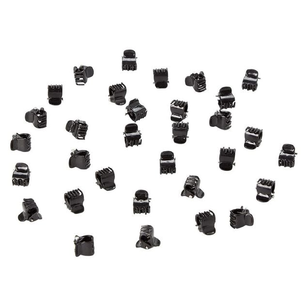 Mini pince plastique noir x32