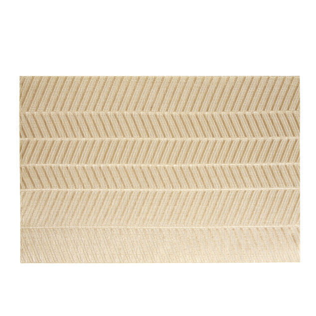 Set de table rectangulaire PVC 30x45cm motif chevron beige et marron