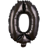 Ballon noir chiffre 0