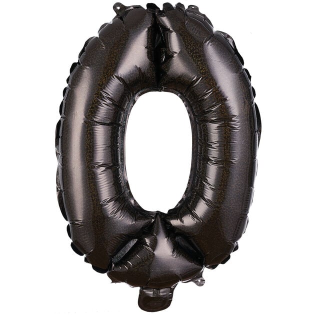 Ballon noir chiffre 0