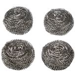 Tampon &agrave; r&eacute;curer boule en inox x 4