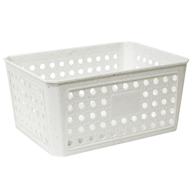 Panière de rangement plastique 21x16xH10cm (3 modèles)