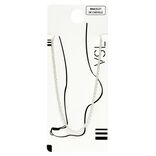 Cha&icirc;ne de cheville 1 rang simple laiton et fer gris argent&eacute;