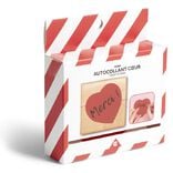 Coeur adhésif rouge x25