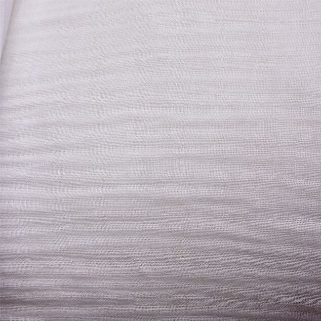 Parure de lit 1 personne 140x200cm gaze de coton blanc uni