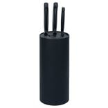 Porte couteaux plastique noir &Oslash;11xH22,5cm
