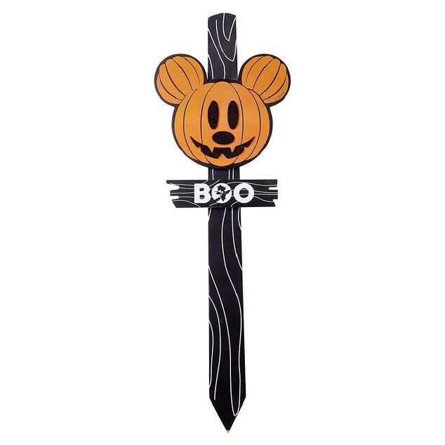 Panneau lumineux Disney inscription BOO blanc et orange 31x3,5xH110cm