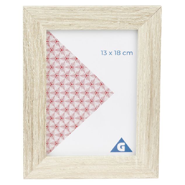 Cadre photo c&eacute;rus&eacute; naturel 1 vue 13 x 18 cm