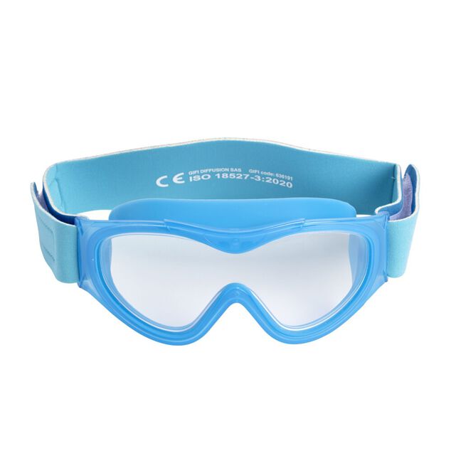 Masque de natation b&eacute;b&eacute; plastique bleu 15x7xH4cm