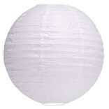 Suspension boule chinoise papier blanc - &Oslash;30xH28cm