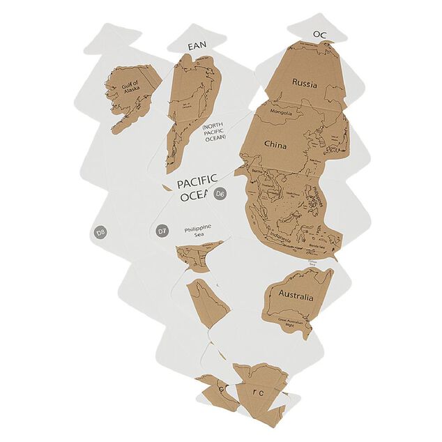 Globe terrestre &agrave; gratter H.23 cm