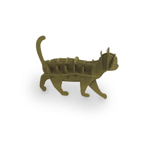 Puzzle 3D en papier carton brun (4 modèles)