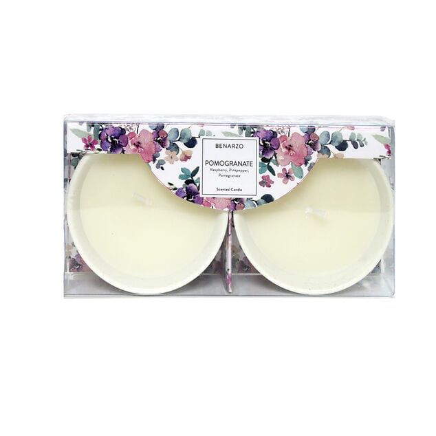 Lot de 2 bougies parfum&eacute;es 5H dans bol - 3 mod&egrave;les