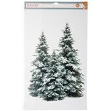 Décoration fenêtre Noël électrostatique sapin enneigé