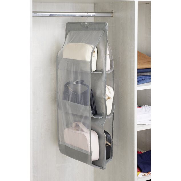 Organisateur sac de rangement suspendu 6 compartiments 36x85cm