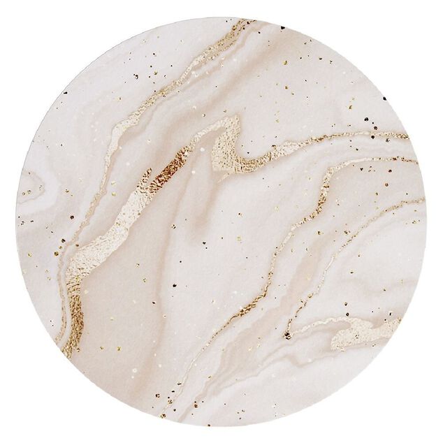 Set de table rond motif marbre rose ou bleu &Oslash;38cm