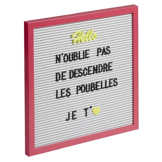 Tableau &agrave; message multicolore