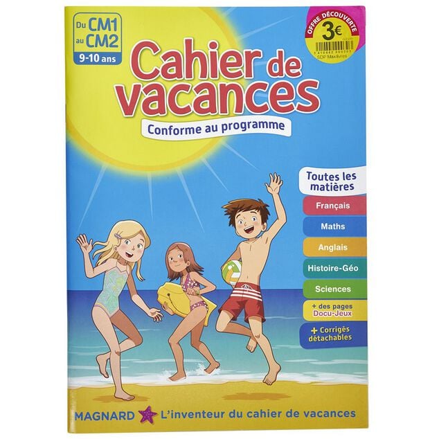 Cahier de vacances enfant