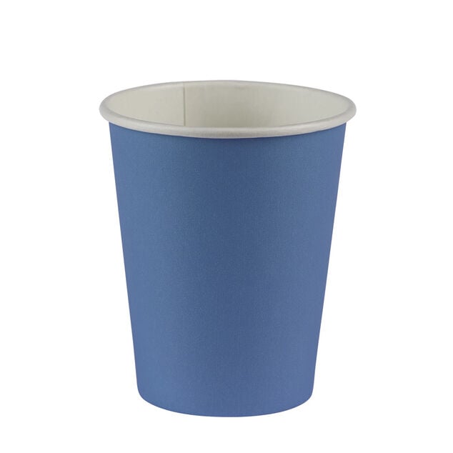 Gobelet jetable en carton bleu x12