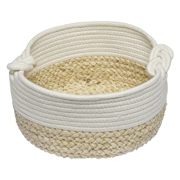 Pani&egrave;re ovale blanc naturel &Oslash;26 cm