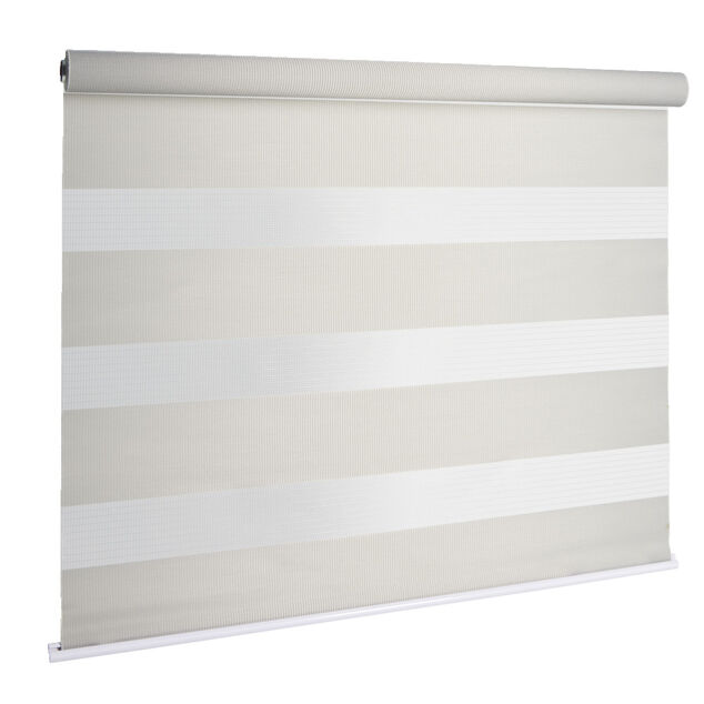 Store enrouleur avec ou sans per&ccedil;age jour nuit beige 65x160cm