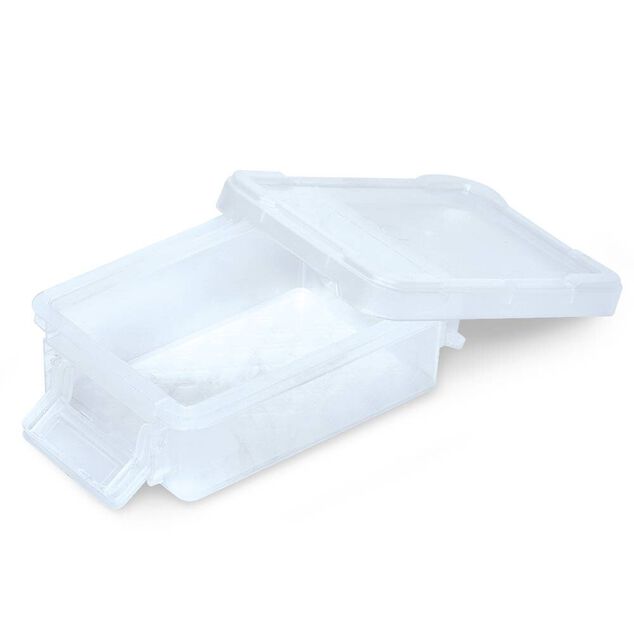 Mini boîte en plastique transparent fermeture clips 0,20L x2