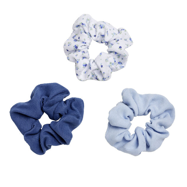 Lot de 3 chouchous scrunchies bleus