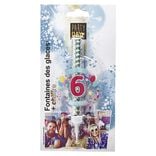 Fontaine de glace feu d'artifice bouteille chiffre 6