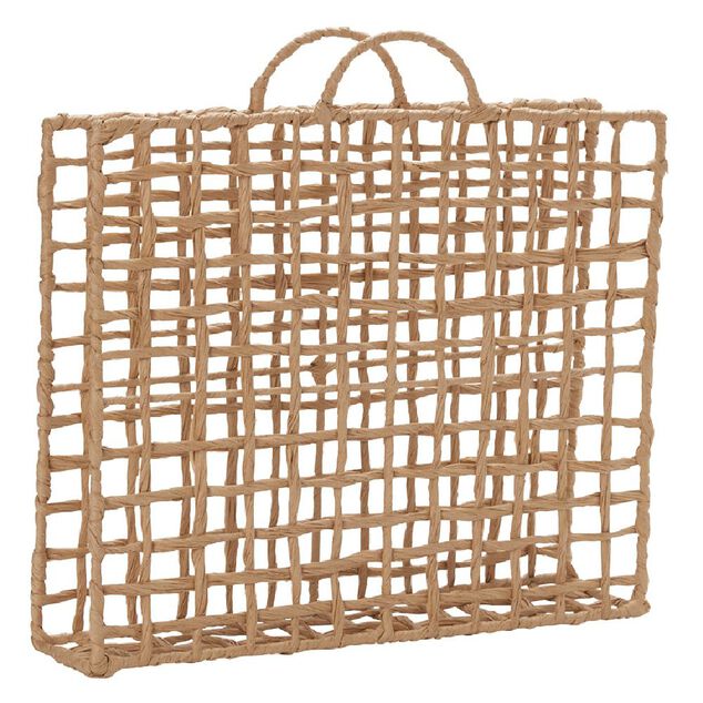 Porte-magazine effet osier L39X10 cm