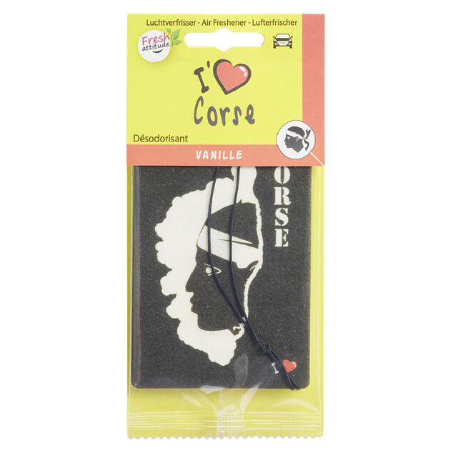 D&eacute;sodorisant voiture carte magique I love Corse senteur vanille