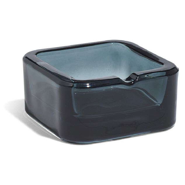 Cendrier carr&eacute; en verre color&eacute;