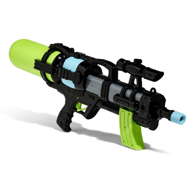 Pistolet &agrave; eau bleu et vert L65cm