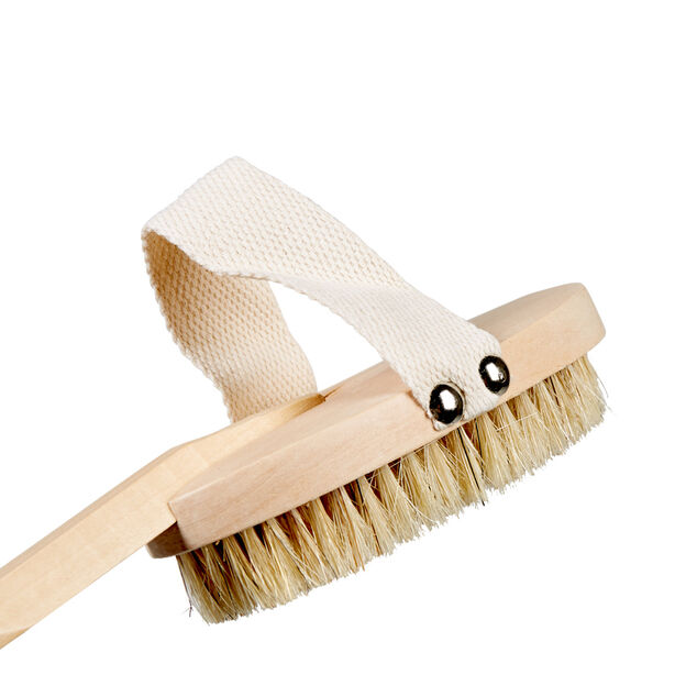 Brosse en crin pour le corps avec manche en bois L42 cm