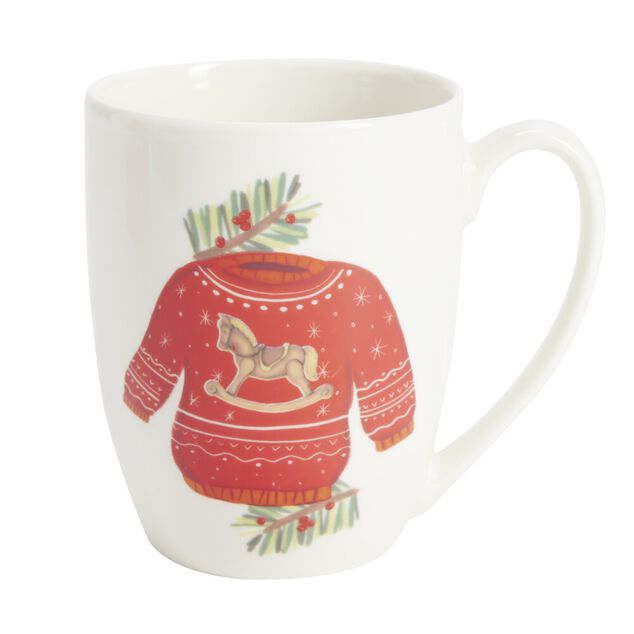 Coffret mug Noël 330ml motif traditionnel avec biscuits (3 modèles)