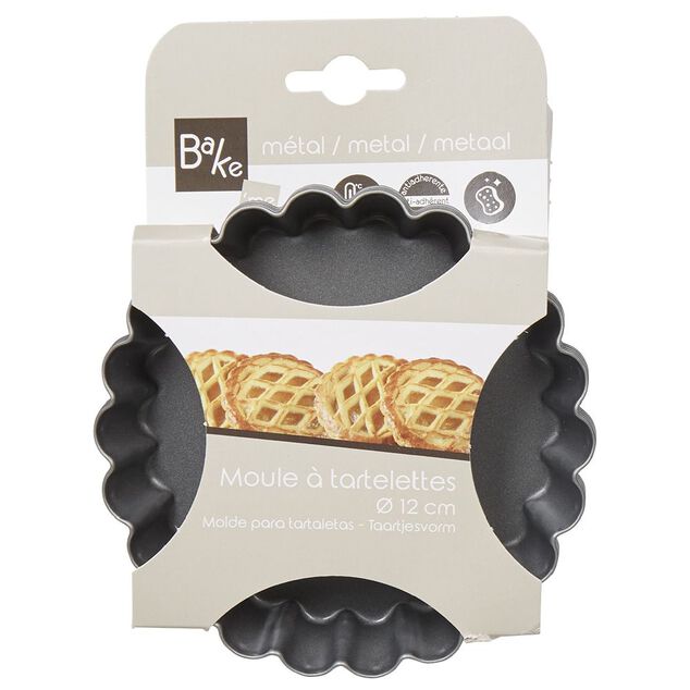 Moule &agrave; tartelette rev&ecirc;tement antiadh&eacute;sif &Oslash;12cm x4