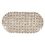 Fond de baignoire antid&eacute;rapant design galet pvc gris