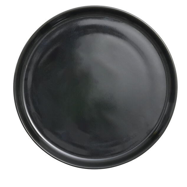 Assiette &agrave; dessert Oslo en gr&egrave;s noir &Oslash;20cm