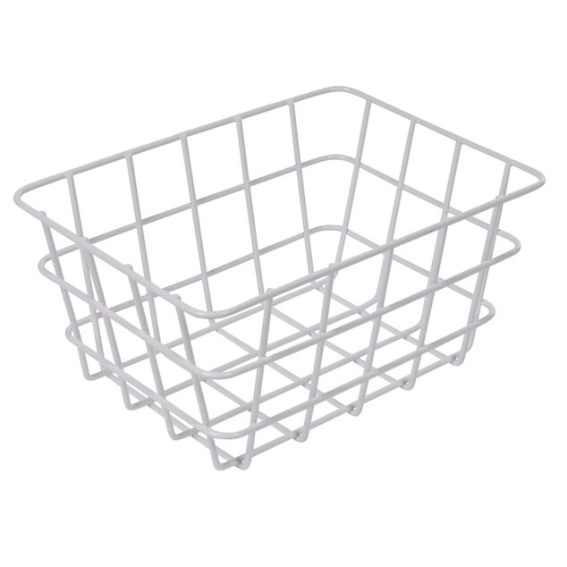 Panier m&eacute;tal filaire blanc