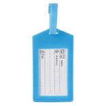 Porte &eacute;tiquette de bagage uni bleu