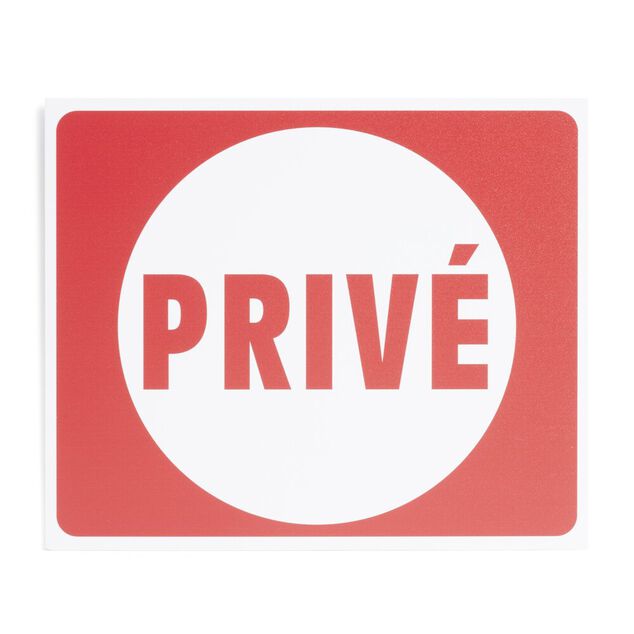 Plaque signalétique "Privé" - 24x20 cm