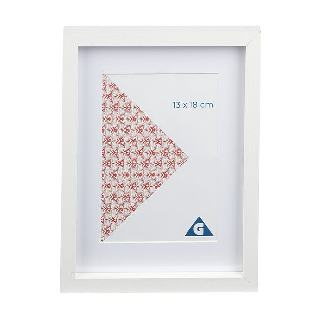 Cadre photo bois blanc 20x26cm pour photo 13x18cm