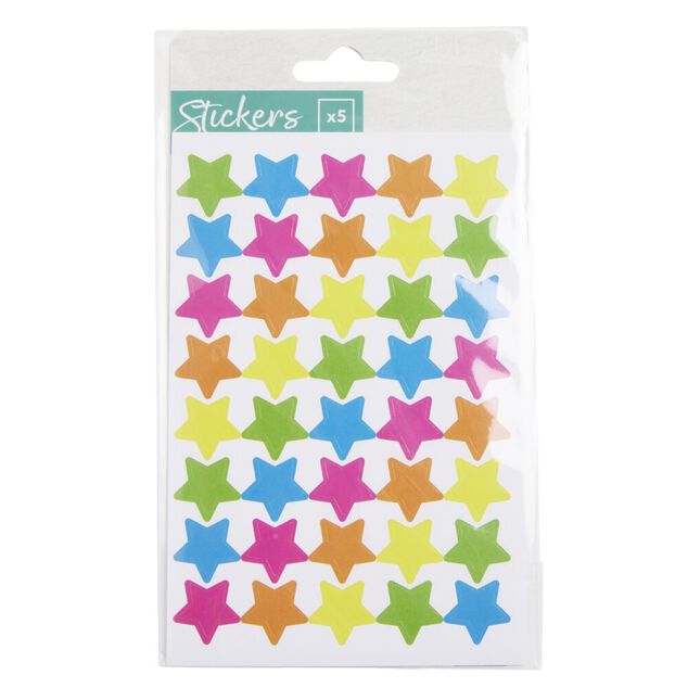 Autocollants 15x5cm 5 feuilles - plusieurs modèles
