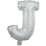 Ballon forme lettre J aluminium (2 modèles argenté ou doré)
