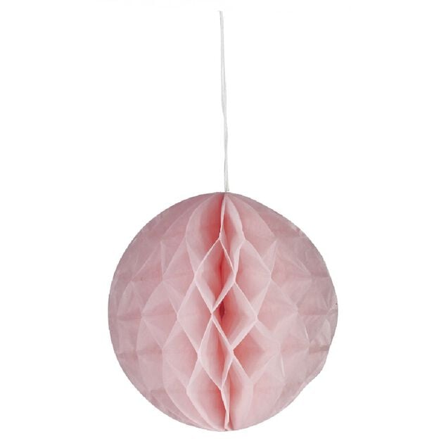 Guirlande boule en papier rose et rouge
