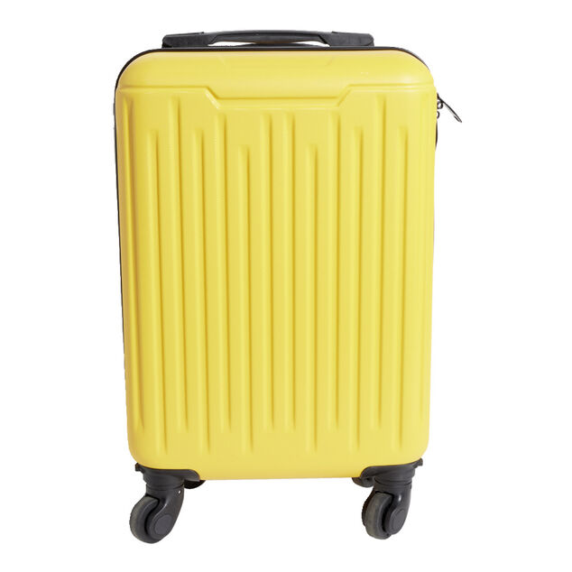 Valise cabine rigide trolley 4 roues 26L jaune