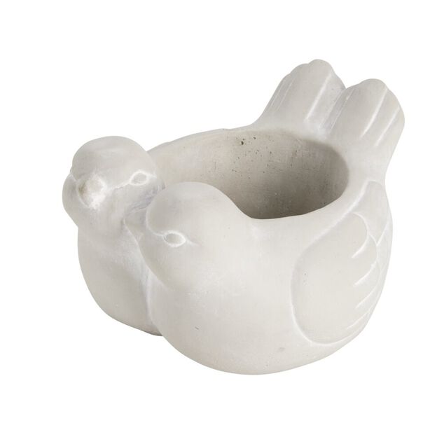 Pot en ciment forme colombes 19x16xH11,5cm